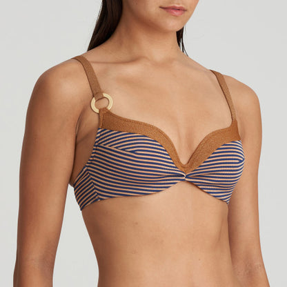 Marie Jo Swim SATURNA padded bikini top heartshape in Ocean Bronze