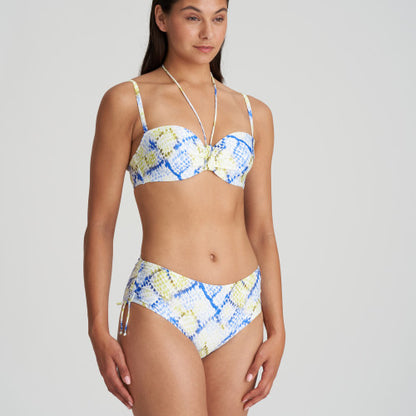 Marie Jo Swim LUNDEY padded strapless bikini top in Lime Snake