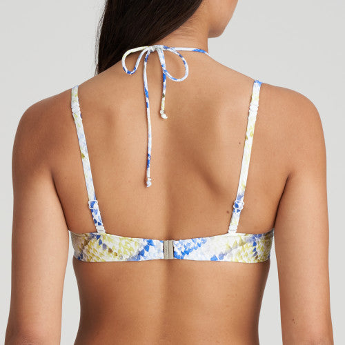 Marie Jo Swim LUNDEY padded strapless bikini top in Lime Snake