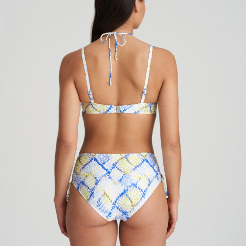Marie Jo Swim LUNDEY padded strapless bikini top in Lime Snake
