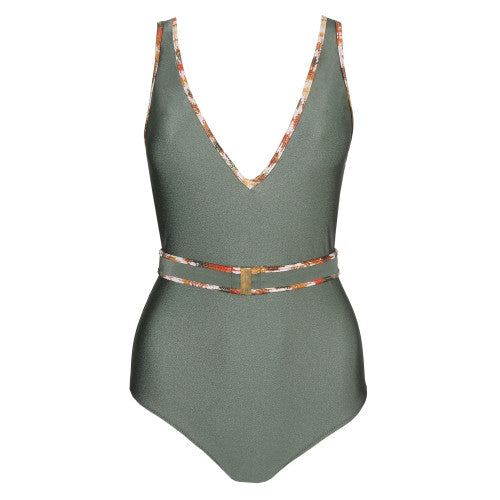 Marie Jo Swim CRETE plunge swimsuit wireless in Inca Gold