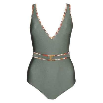 Marie Jo Swim CRETE plunge swimsuit wireless in Inca Gold