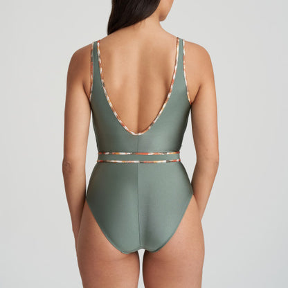 Marie Jo Swim CRETE plunge swimsuit wireless in Inca Gold