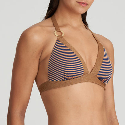 Marie Jo Swim SATURNA padded triangle bikini top in Ocean Bronze