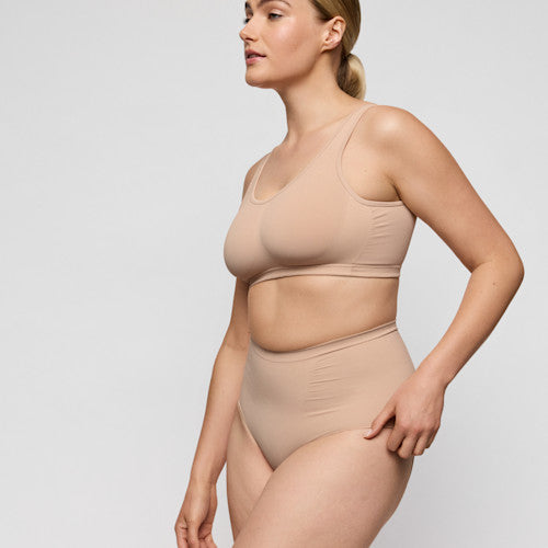 Primadonna NUDDA shapewear high briefs showcasing smooth tummy-control design in caffé latte color.