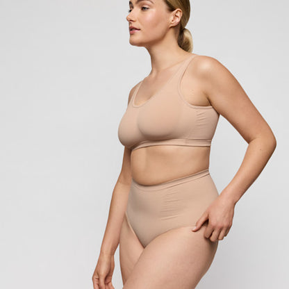 Primadonna NUDDA shapewear high briefs showcasing smooth tummy-control design in caffé latte color.