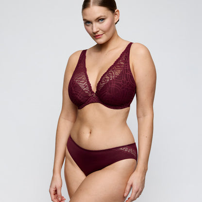 Primadonna SALERNO half padded plunge bra in evening red