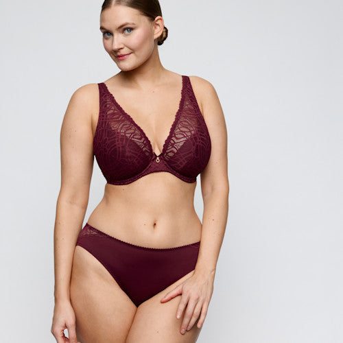 Primadonna SALERNO half padded plunge bra in evening red