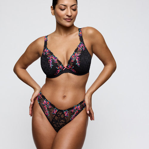 Primadonna MIYARA half padded plunge bra in Floral Eclipse