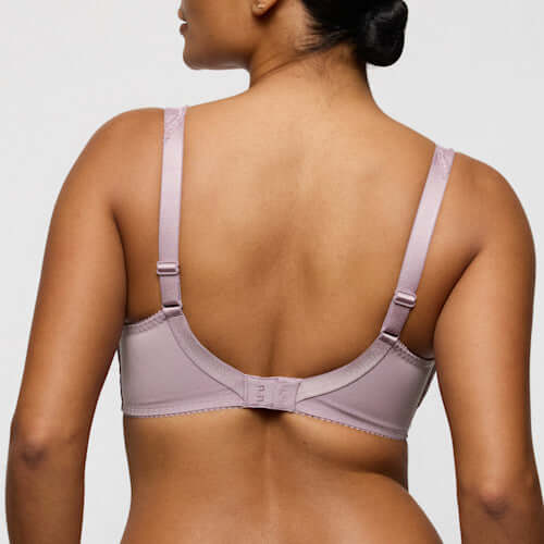Back view of the Primadonna Madison Full Cup Wire Bra in Soft Sand, highlighting stylish straps and non-padded design.