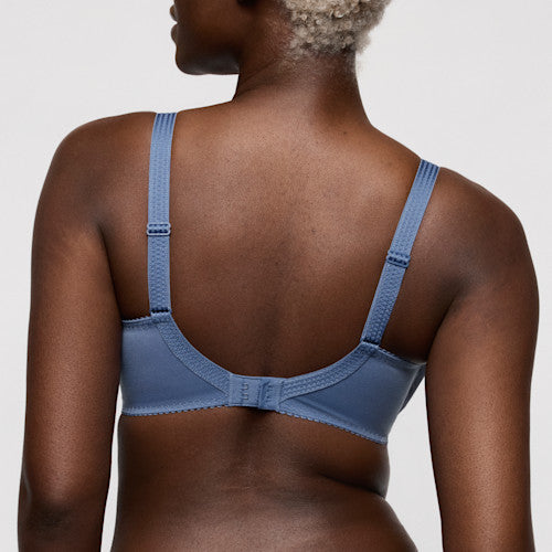 Back view of a woman wearing Primadonna MONTARA full cup bra in regatta C - H, showcasing its stylish design and comfort.