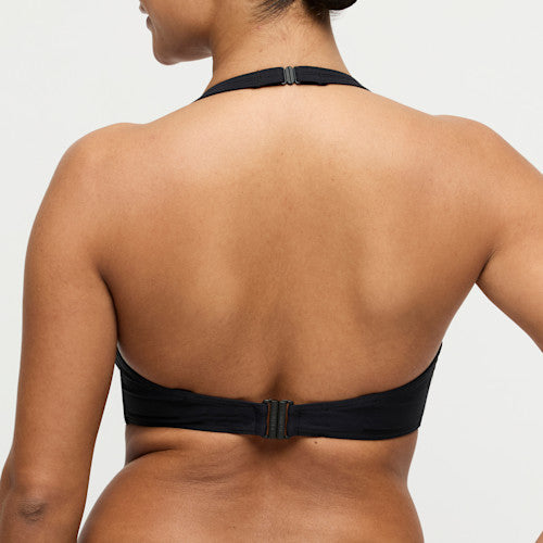 Primadonna Swim Uvita Padded Plunge Bikini Top in Black
