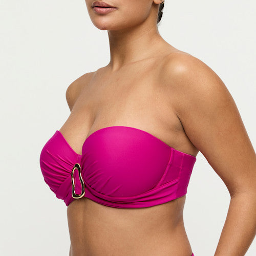 Primadonna Swim Uvita Strapless Bikini Top in Magenta