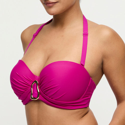 Primadonna Swim Uvita Strapless Bikini Top in Magenta