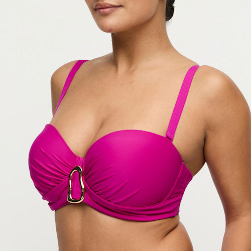 Primadonna Swim Uvita Strapless Bikini Top in Magenta