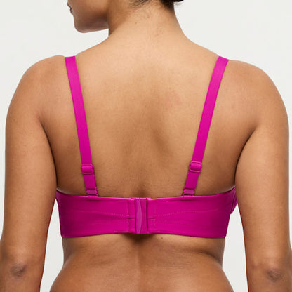 Primadonna Swim Uvita Strapless Bikini Top in Magenta