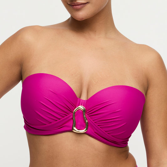 Primadonna Swim Uvita Strapless Bikini Top in Magenta