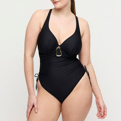 Primadonna Swim Uvita Plunge Swimsuit in Black