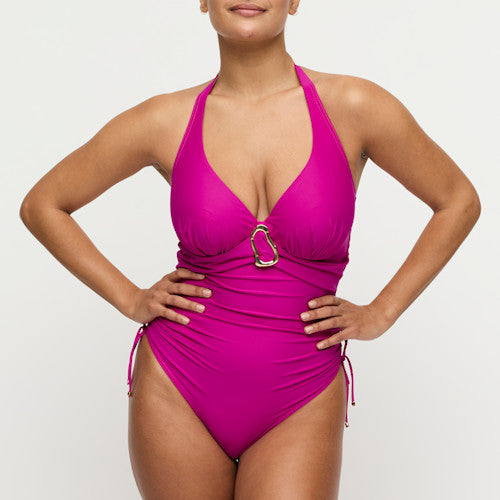 Primadonna Swim Uvita Plunge Swimsuit in Magenta