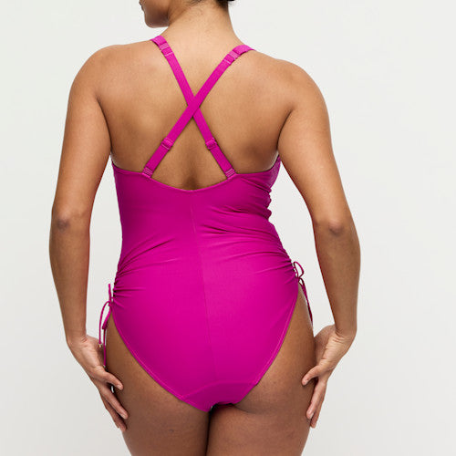 Primadonna Swim Uvita Plunge Swimsuit in Magenta