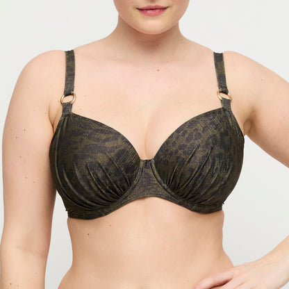 Primadonna Swim Ratjada Full Cup Bikini Top in Jungle Jaguar