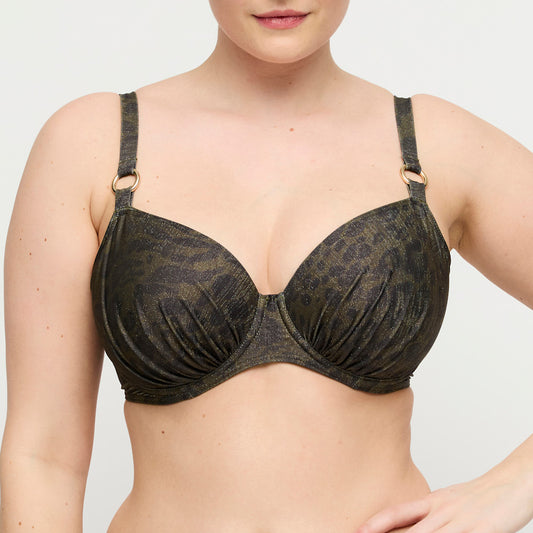 Primadonna Swim Ratjada Full Cup Bikini Top in Jungle Jaguar