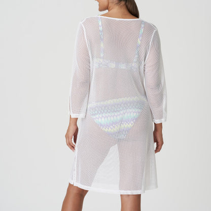PrimaDonna Swim HOLIDAY swimwear kaftan in white yacht