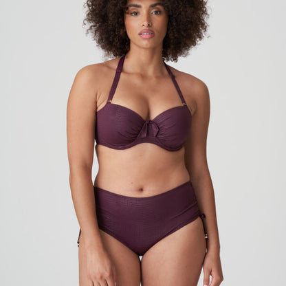 PrimaDonna Swim DALYAN padded balcony bikini top in wine