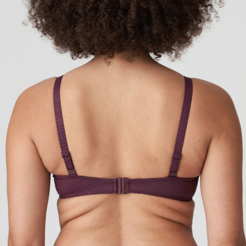 PrimaDonna Swim DALYAN padded balcony bikini top in wine