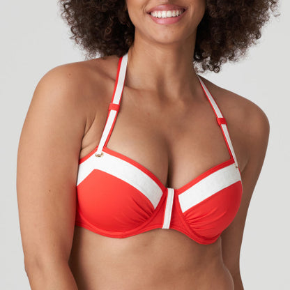PrimaDonna Swim ISTRES padded balcony bikini top in Pomme d amour