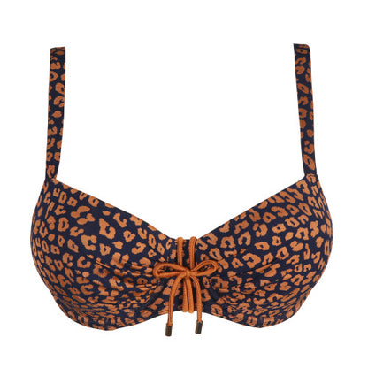 PrimaDonna Swim PUNTA RATA padded balcony bikini top in Water Blue