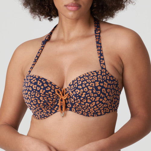 PrimaDonna Swim PUNTA RATA padded balcony bikini top in Water Blue