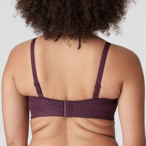 PrimaDonna Swim DALYAN padded strapless bikini top in wine