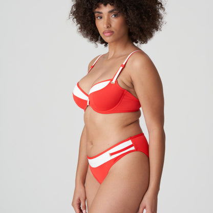 PrimaDonna Swim ISTRES plunge bikini top tulip seam in Pomme d amour