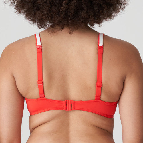 PrimaDonna Swim ISTRES plunge bikini top tulip seam in Pomme d amour