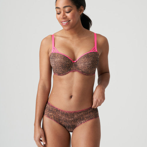 PrimaDonna Twist CAFE PLUME padded balcony bra in Cheetah