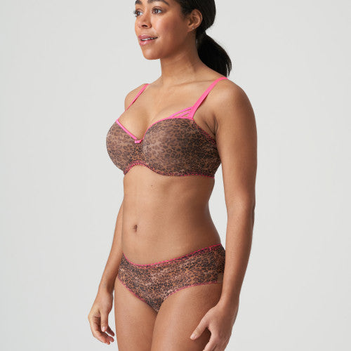 PrimaDonna Twist CAFE PLUME padded balcony bra in Cheetah