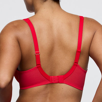 Primadonna Twist WOWGIRL half padded plunge bra in true red