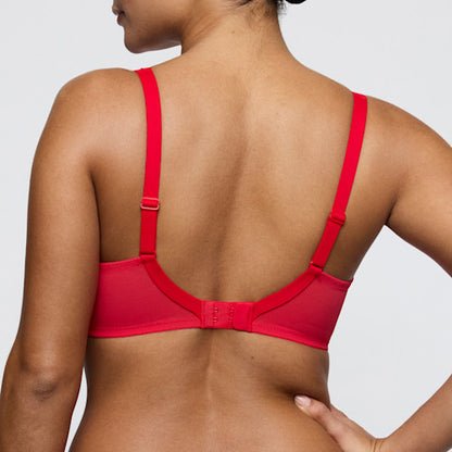 Primadonna Twist WOWGIRL padded heartshape bra in true red