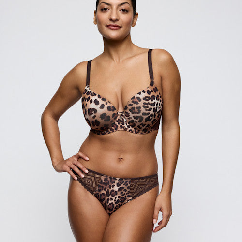 Primadonna Twist GIGANNI padded heartshape bra in Leopard bloom