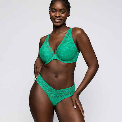 Primadonna Twist MOCUTO half padded plunge bra in Vivid Green