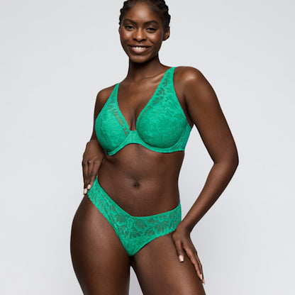 Primadonna Twist MOCUTO half padded plunge bra in Vivid Green