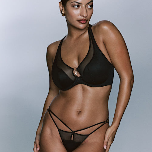 Primadonna Twist SHEARY thong in black