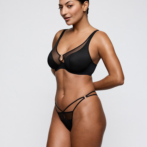 Primadonna Twist SHEARY half padded plunge bra in black