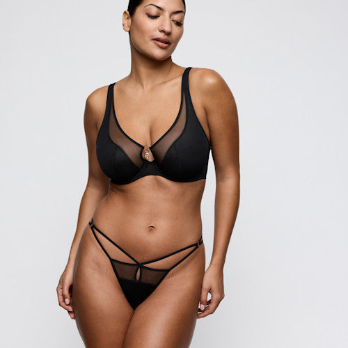 Primadonna Twist SHEARY thong in black