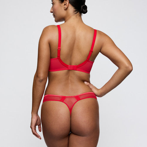 Primadonna Twist WOWGIRL padded heartshape bra in true red