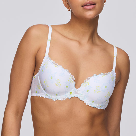 Marie Jo CHEN white yacht padded bra heartshape