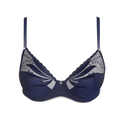 Marie Jo ETOILE half padded plunge bra in sapphire blue