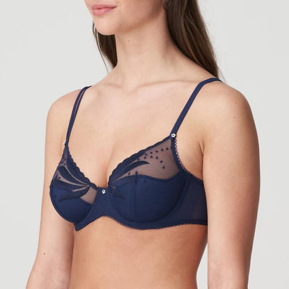 Marie Jo ETOILE half padded plunge bra in sapphire blue