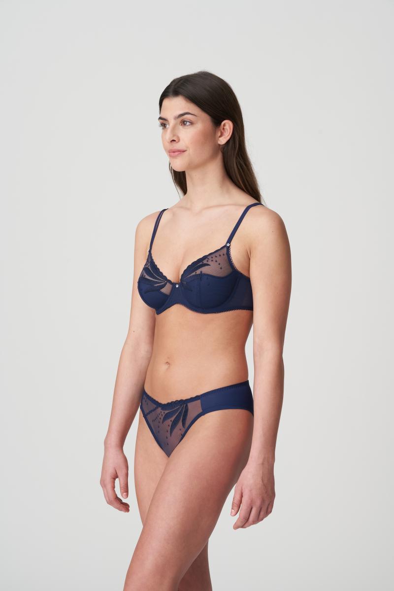 Marie Jo ETOILE half padded plunge bra in sapphire blue